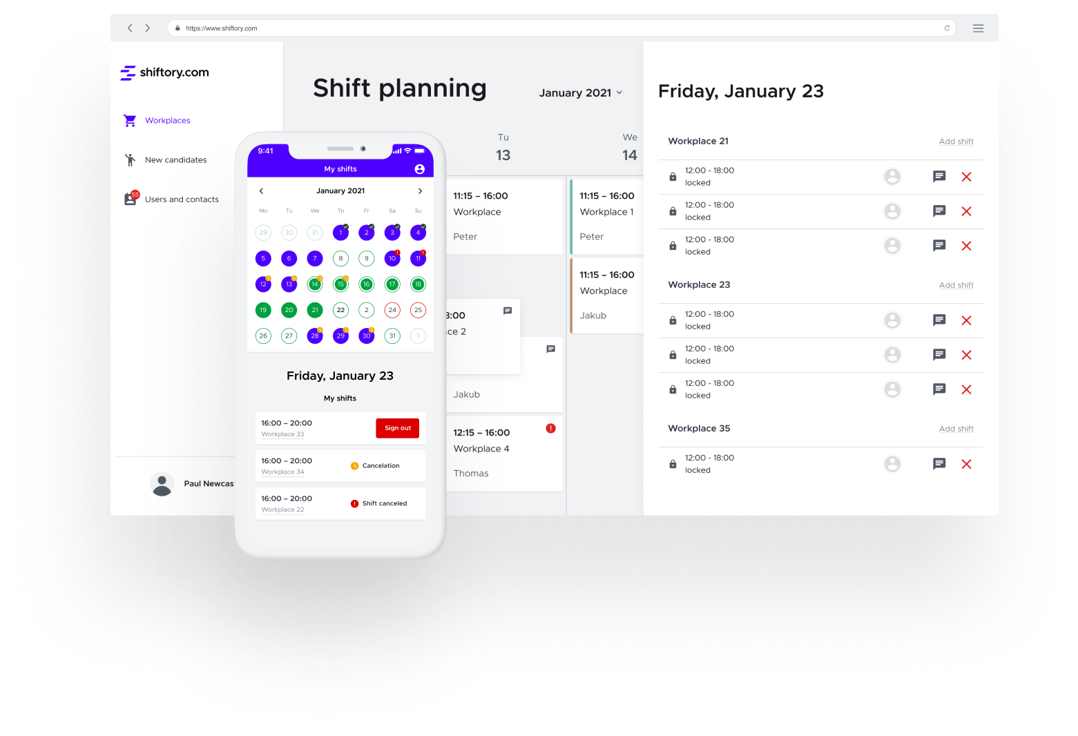 Employee scheduling and time management for small and midsize businesses